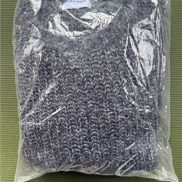 Old Navy Shaker Knit Crewneck Sweater XXL Gray NWT Cozy Chunky - Picture 5 of 6